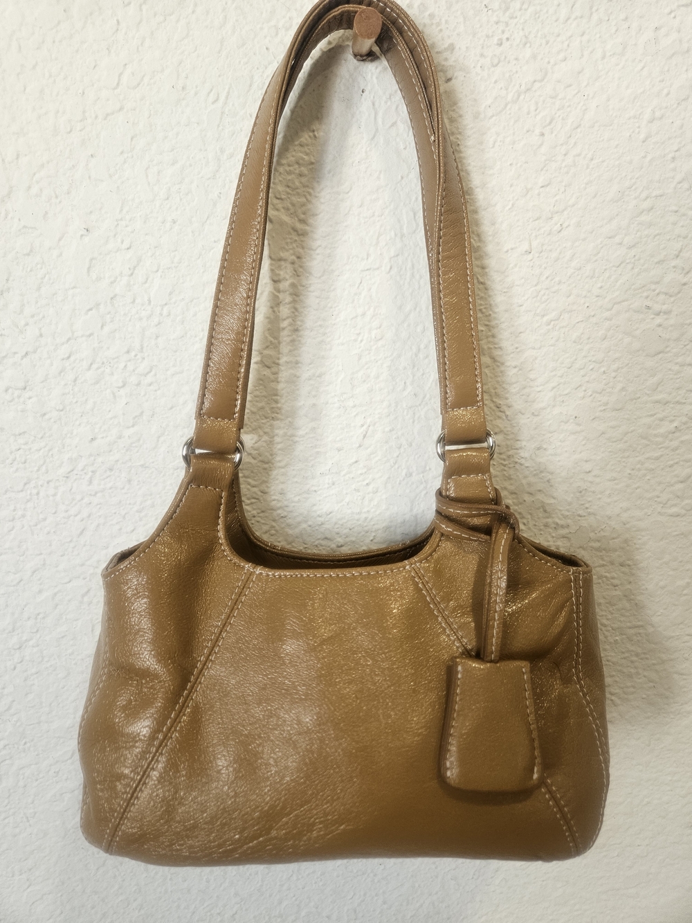 Vintage St. John's Bay Brown Leather Mini Shoulder Bag Y2K